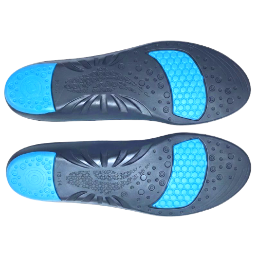 High-Performance PU & Shock-Absorbing Blue Gel Orthotic Insoles