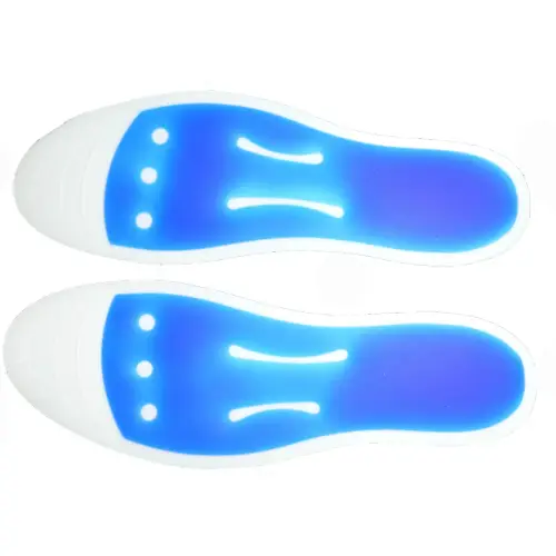 Ice Blue Therapeutic Liquid Massage Gel Insoles – Dynamic Shock Absorption & Cooling Comfort