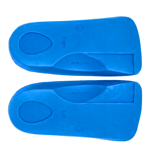 3/4 Length Rigid EVA Orthotic Insoles with Shore C 60 Arch Support and Velvet Surface for Plantar Fasciitis & Heel Pain